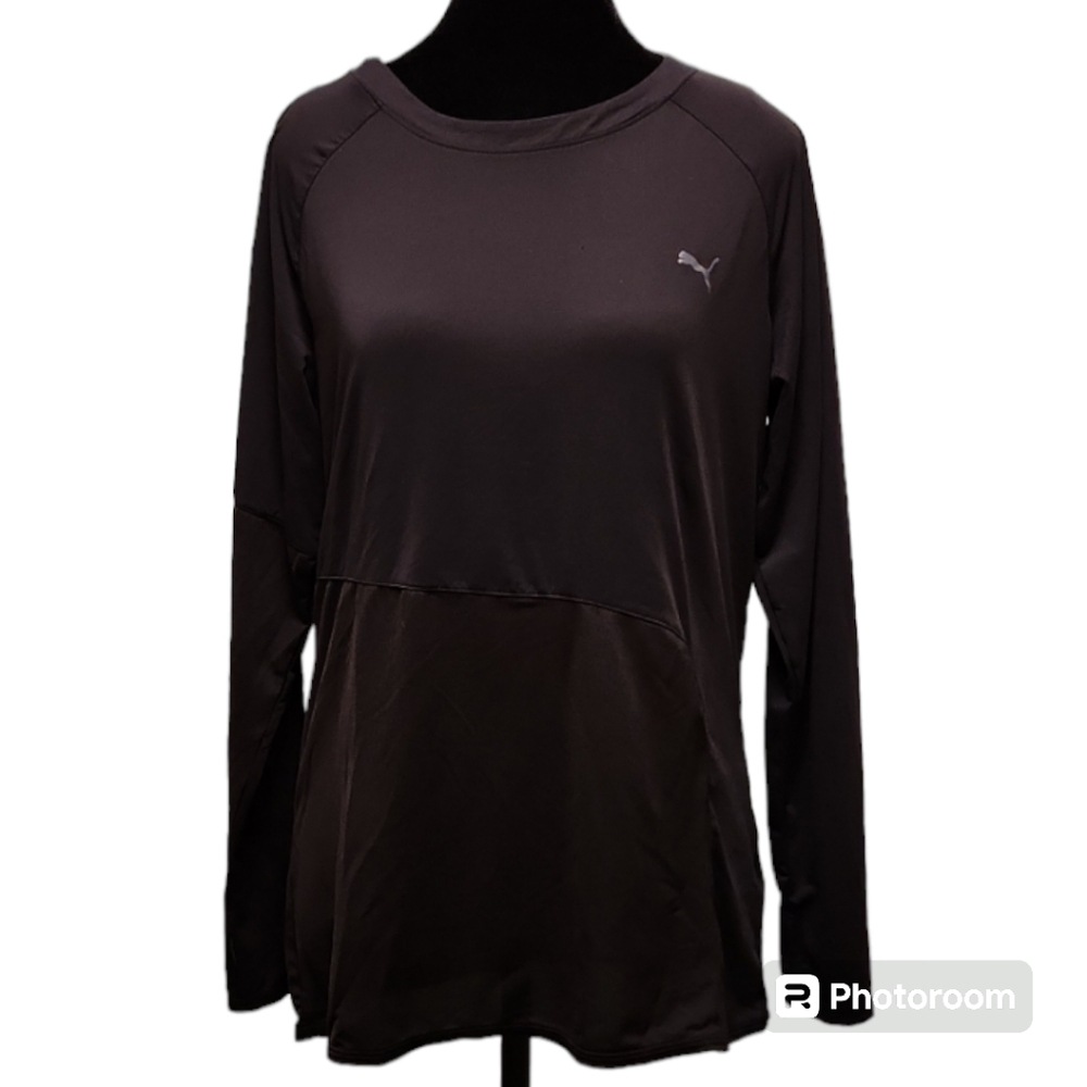 Puma - workout athletic top XL black long sleeve